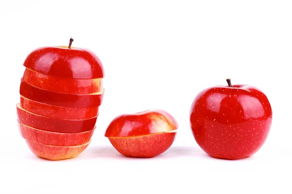 Red Fresh Apple White Background — Stock Photo, Image