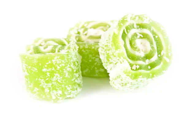 Green fruit jellies — Stock Photo, Image