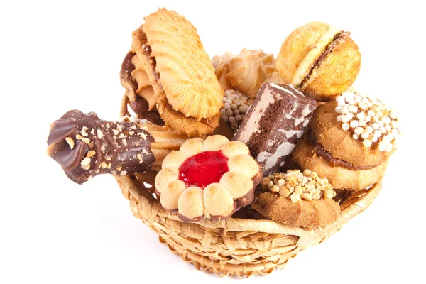 Basket with a cookie — Stock Photo, Image