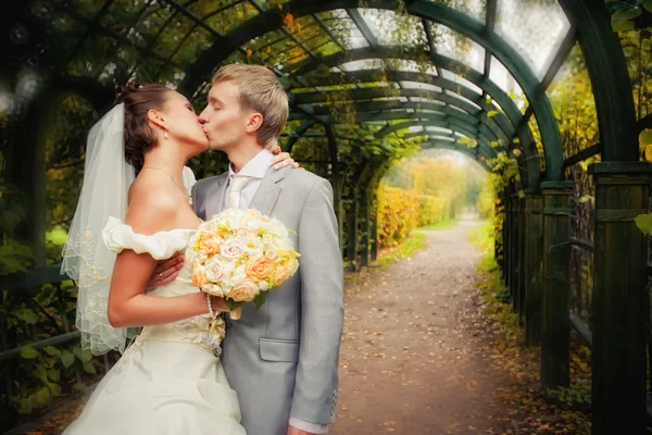 Ritratto di sposi in tenuta di Mosca — Foto Stock