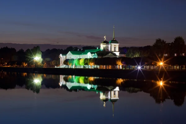 Propriedade Kuskovo à noite — Fotografia de Stock