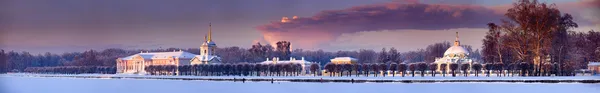 Winterpanorama des Moskauer Gutshofes kuskovo — Stockfoto