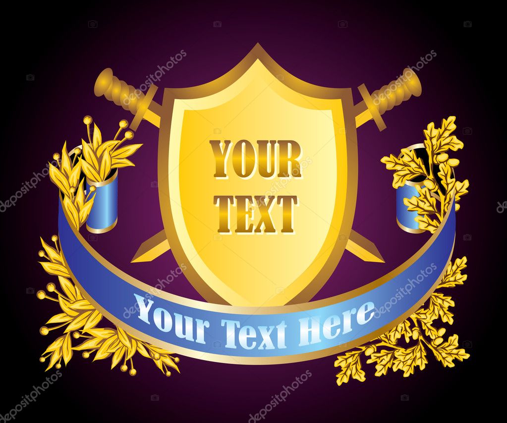 Gold_shield — Stock Vector © print2d 4169108