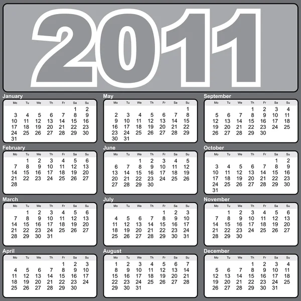 Kalender 2011 — Wektor stockowy