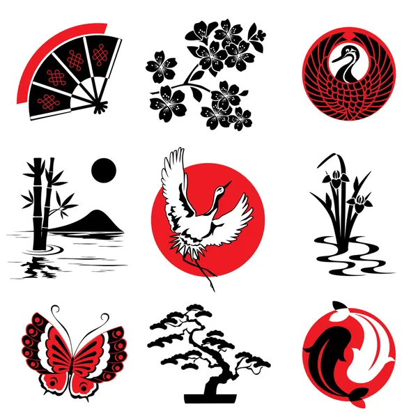 Элементы дизайна Японии — стоковый вектор