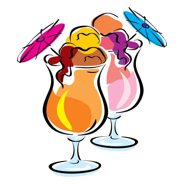 Cocktail de gelo — Vetor de Stock