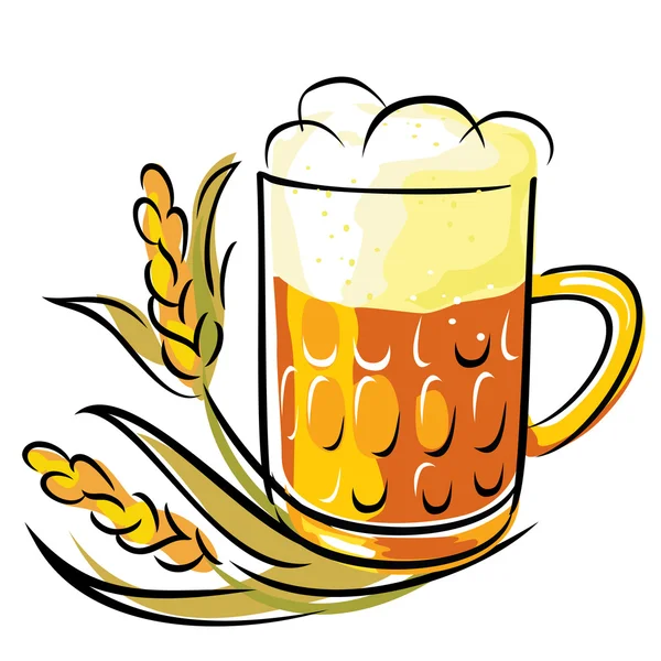Beer and wheat — Stock Vector