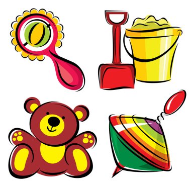 Children's toys clipart