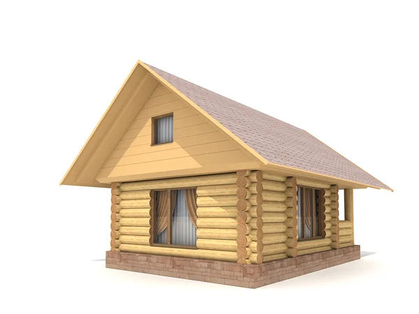 Casa-tronco de madera — Foto de Stock