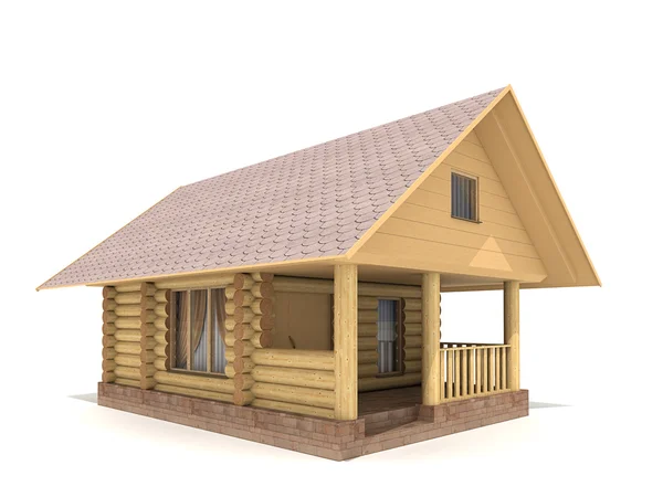 Casa-tronco de madera — Foto de Stock