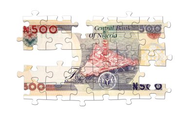 Five hundred naira puzzle clipart