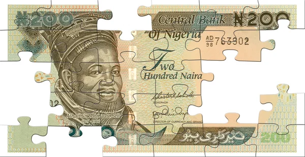 Duecento naira puzzle — Foto Stock