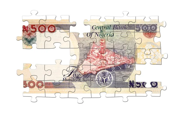 Cinquecento naira puzzle — Foto Stock