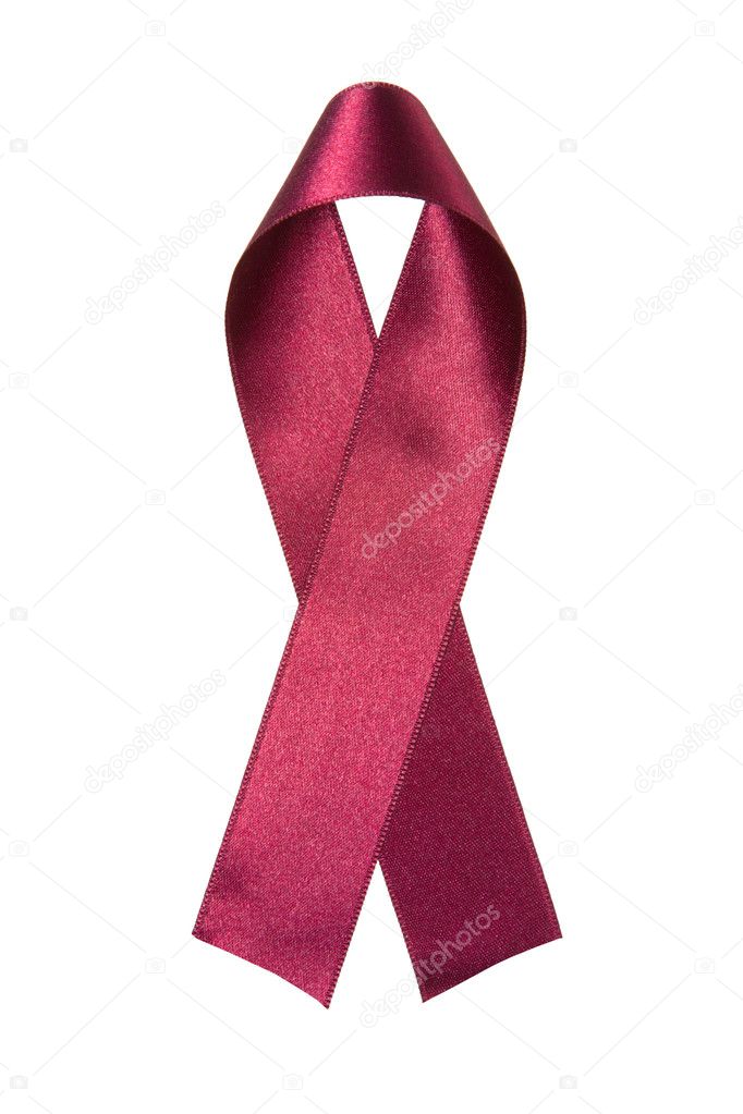 Dark-red Breast Cancer Ribbon