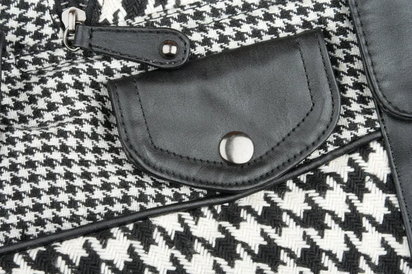 Stylish leather hand bag detail — Stock Photo, Image