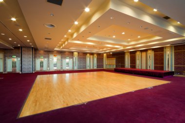 Hall with wooden dance floor clipart