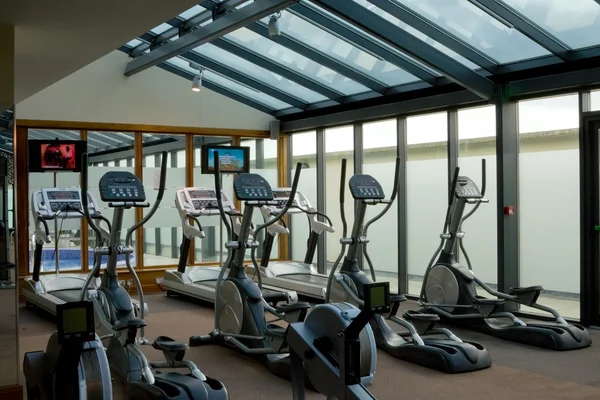 Gym with jogging simulators — Stock Photo, Image