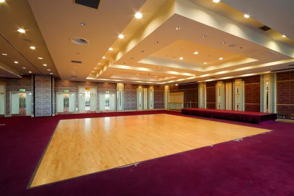 Hall with wooden dance floor — Stock Photo, Image