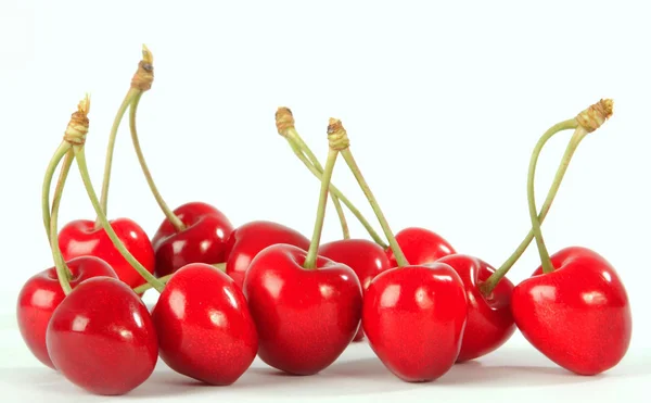 Ripe Berries Sweet Cherry White Sheet — Stock Photo, Image