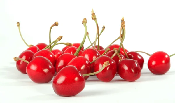 Ripe Berries Sweet Cherry White Sheet — Stock Photo, Image