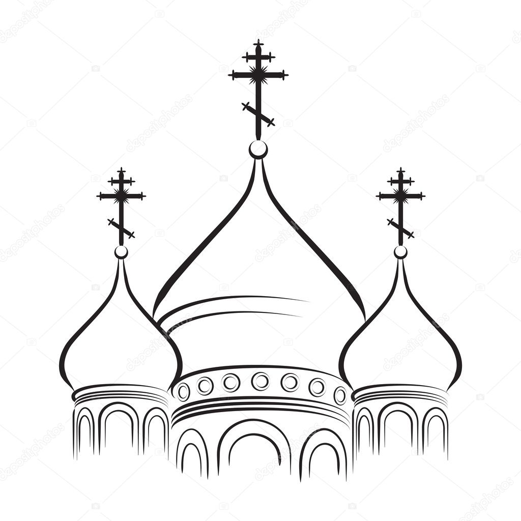 Download The Cathedral Domes with Crosses (Outline version ...