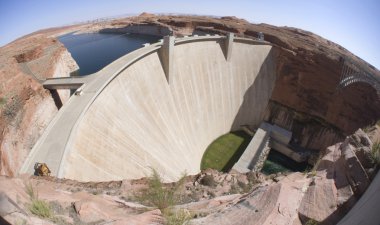 Glen Canyon Dam at Lake Powell & Page, AZ clipart