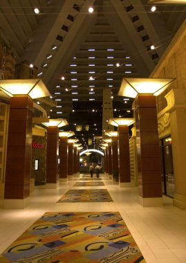 Lobby in luxury hotel.