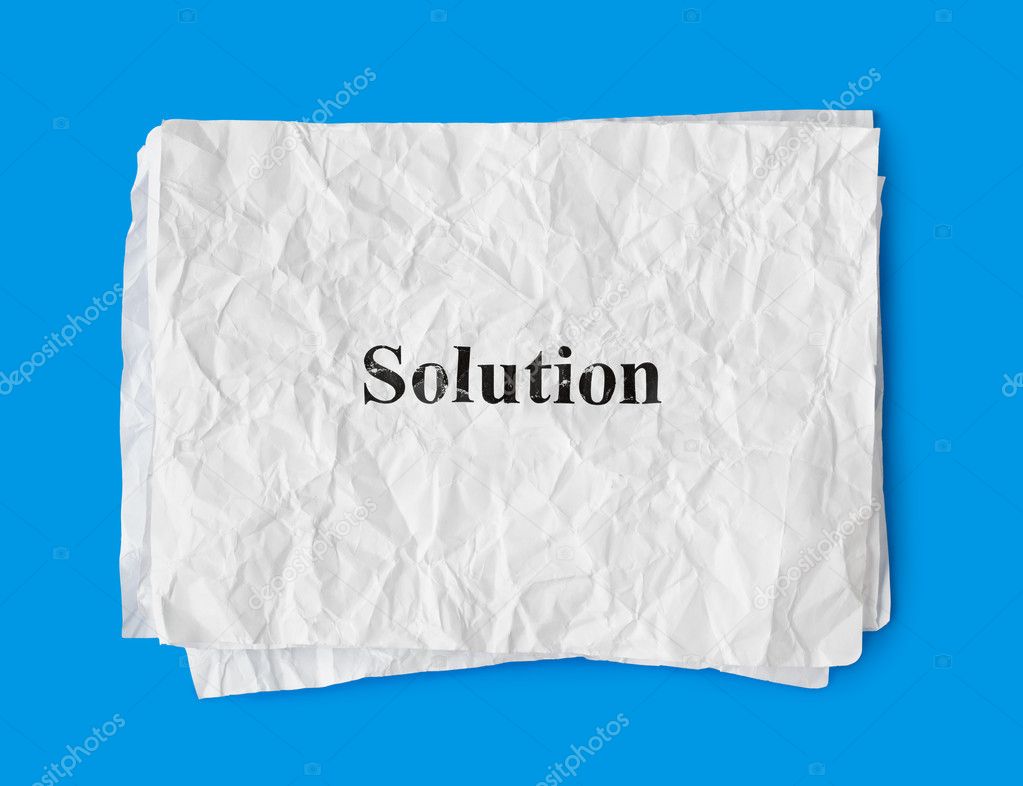 Crumpled paper Solution