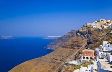 Santorini görünümü - Yunanistan