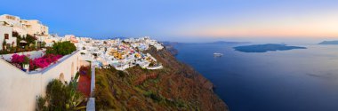 Santorini sunset - Greece clipart