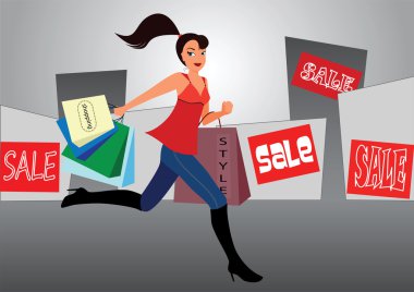 The girl on sale clipart