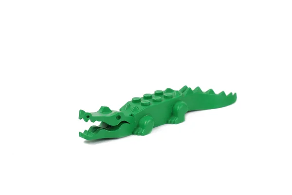 Зеленый крокодил, аллигаторная игрушка — стоковое фото