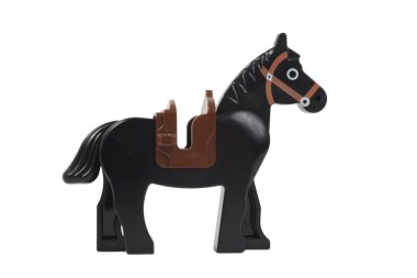 Black horse toy lego clipart