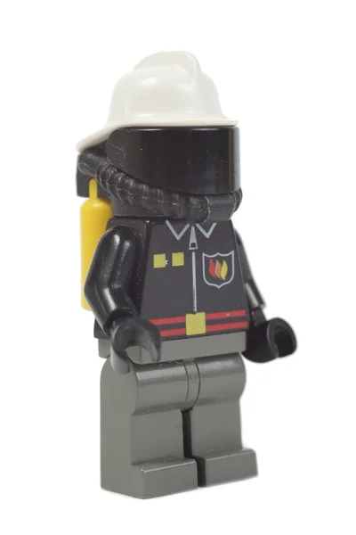 Lego de brinquedo bombeiro — Fotografia de Stock