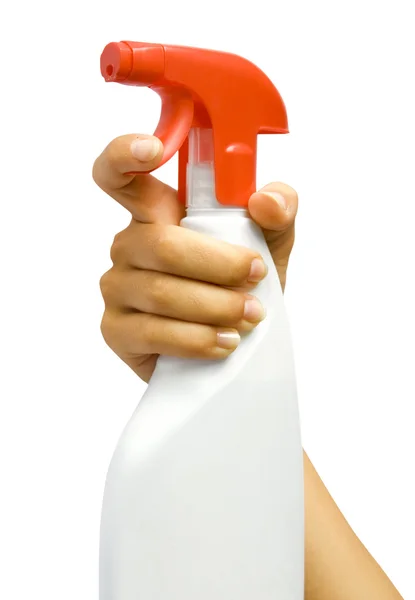 Spray in hand — Stock Photo, Image