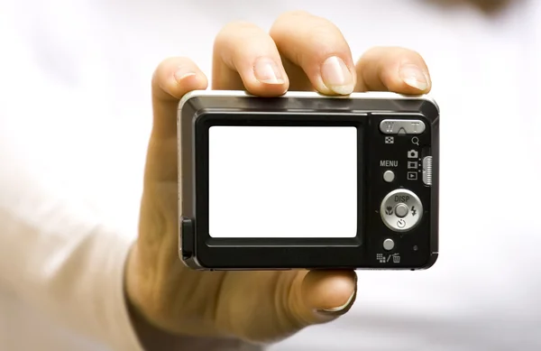 Câmera na mão — Fotografia de Stock