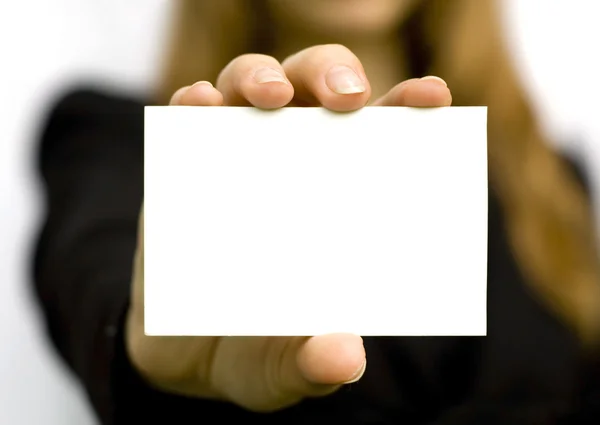 Card in a hand — Stock Photo, Image