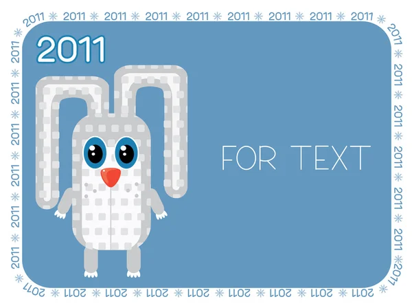 Nový rok symbolem .rabbit — Stockový vektor