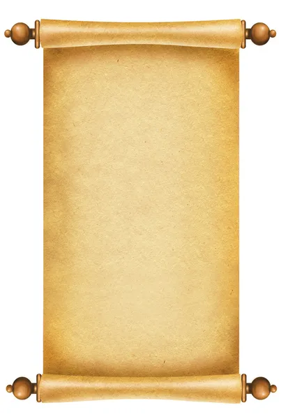 Starý Papír Texture Scroll Pozadí Pro Návrh Bílém Pozadí — Stock fotografie