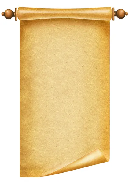 Oud Papier Texture Scroll Achtergrond Voor Ontwerp Wit — Stockfoto