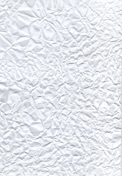 Verfrommeld Paper White Achtergrondstructuur — Stockfoto