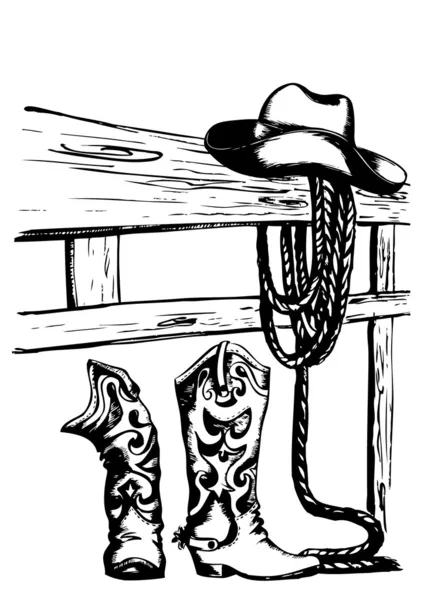 Cowboy clothes — Stock Vector