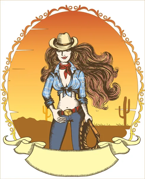 Cowgirl — Stock Vector © Geraktv 4851968 0435