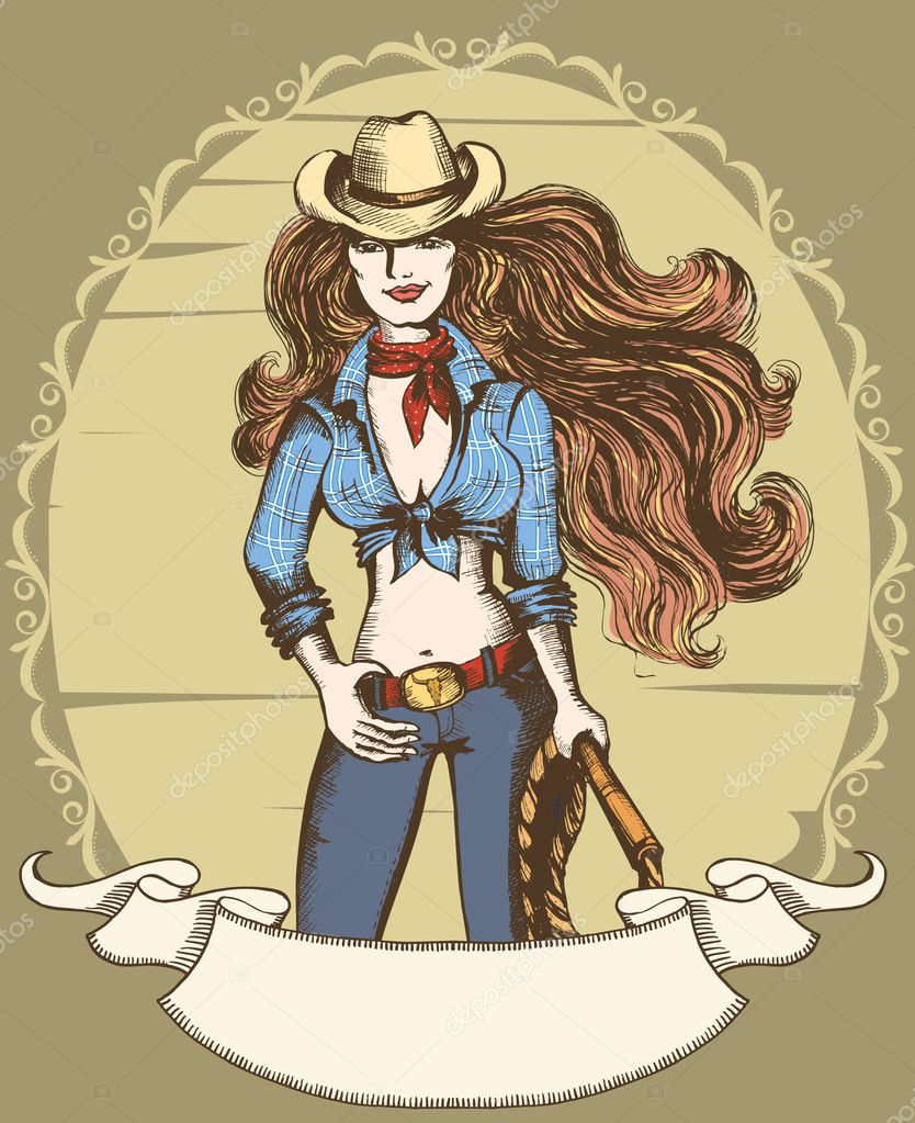 8,930,468 Retro clipart cowgirl Vector Images | Depositphotos