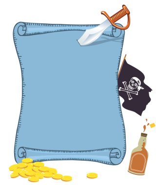korsan arka plan öğeleri ile text.vector karikatürler için