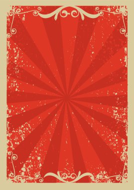 Red background with grunge elements decorationl .Retro image for clipart