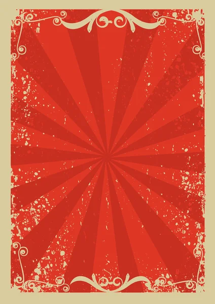 Sfondo rosso con elementi grunge decorationl .Retro immagine per — Vettoriale Stock