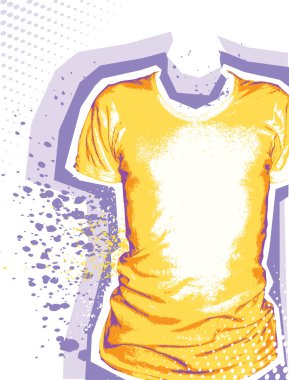 Man's t-shirt.Vector grunge background for design with fashion e clipart