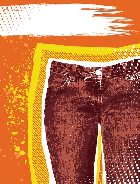 Denim de gunge jeans background.vector — Image vectorielle