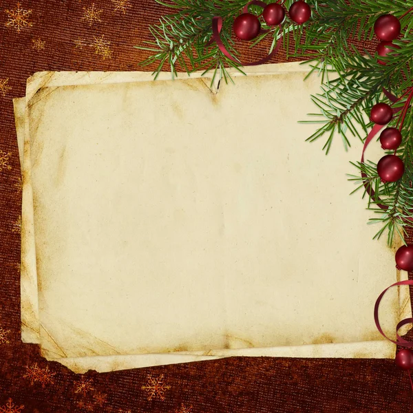 Kartka gratulacyjna na Boże Narodzenie i Nowy Rok — Zdjęcie stockowe